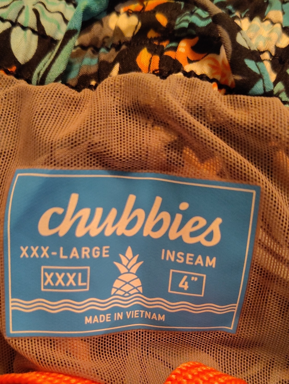 CHUBBIES The Bloomerangs Classic Swim Trunks Floral Size 3X Large - Picture 3 of 3
